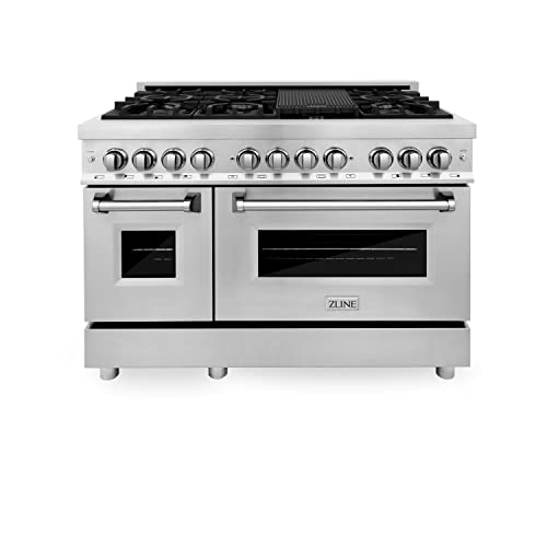 ZLINE 48 in. 6.0 cu. ft. Dual-Fuel Range with Stainless Steel