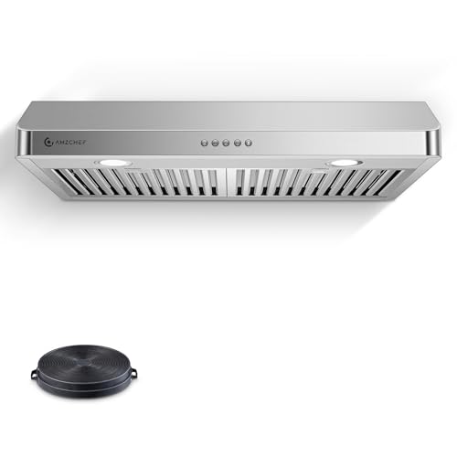 AMZCHEF 30in. 1050 CFM Dual-Motor Range Hood