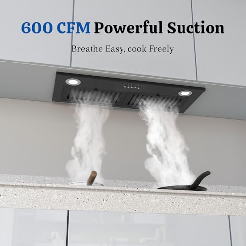 FIREGAS 36 INCH 600 CFM Range Hood Insert with Stainless Steel