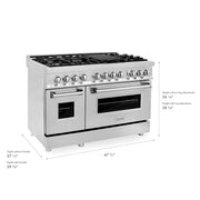 ZLINE 48 in. 6.0 cu. ft. Dual-Fuel Range with Stainless Steel