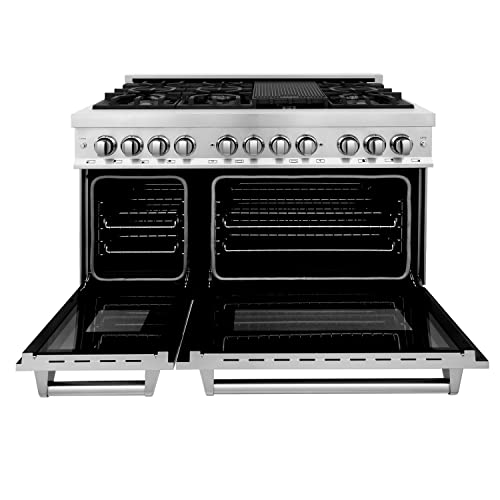 ZLINE 48 in. 6.0 cu. ft. Dual-Fuel Range with Stainless Steel