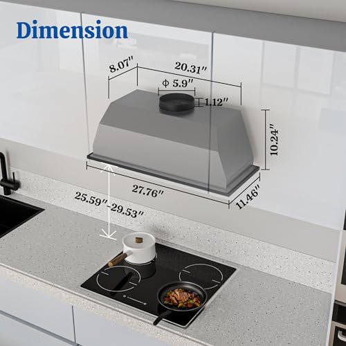 FIREGAS 36 INCH 600 CFM Range Hood Insert with Stainless Steel