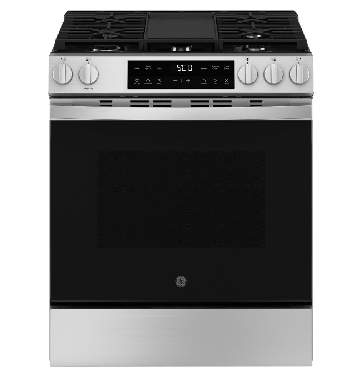 GE 30in. 5.3 cu. ft. Slide-In Gas Range with Stainless Steel