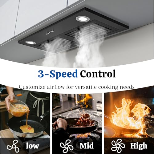 FIREGAS 36 INCH 600 CFM Range Hood Insert with Stainless Steel