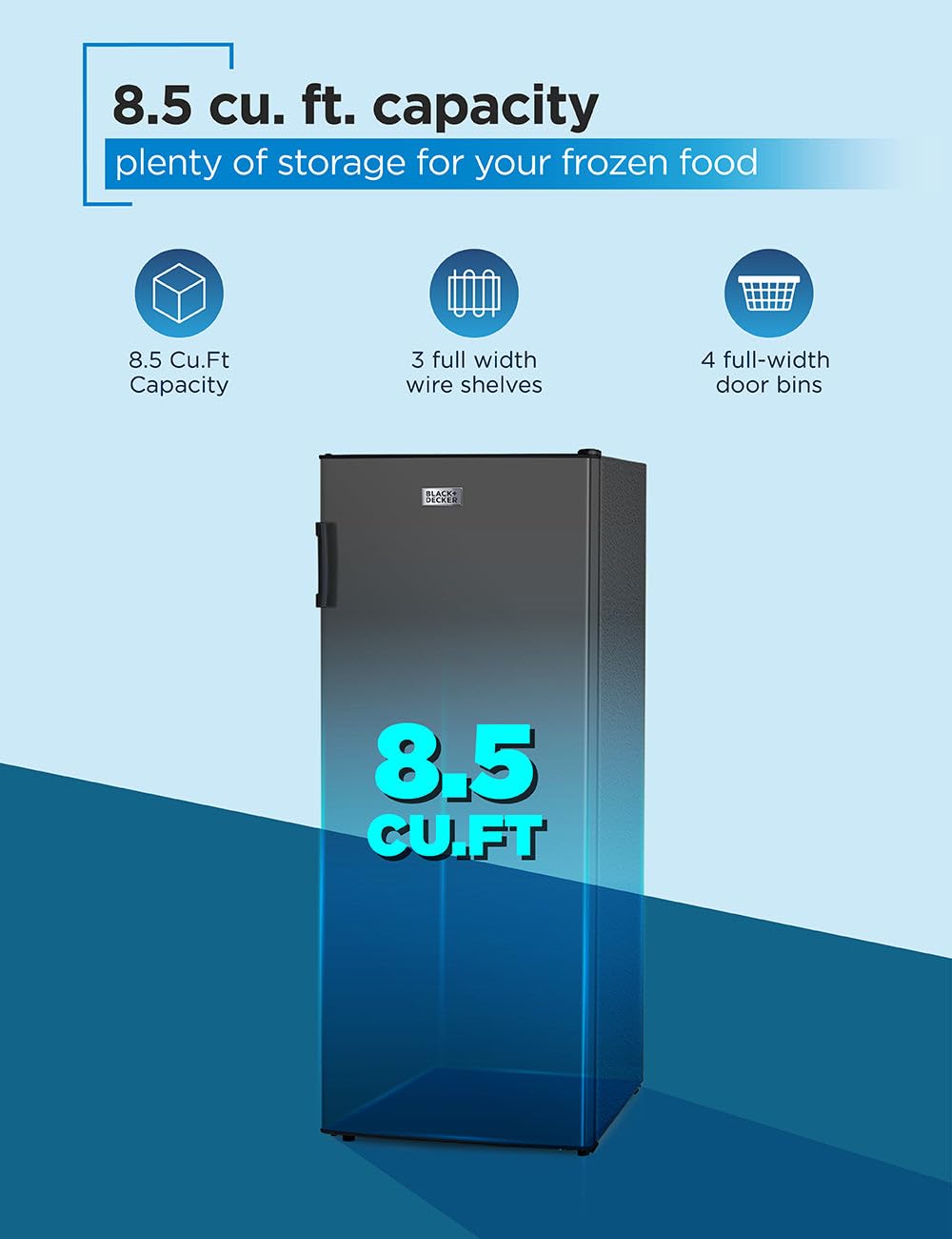 BLACK+DECKER Upright Freezer