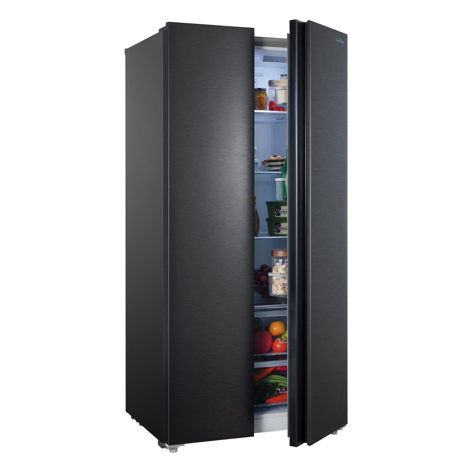 Iceblue 20.7 cu. ft. Side-by-Side Refrigerator with Stainless Steel