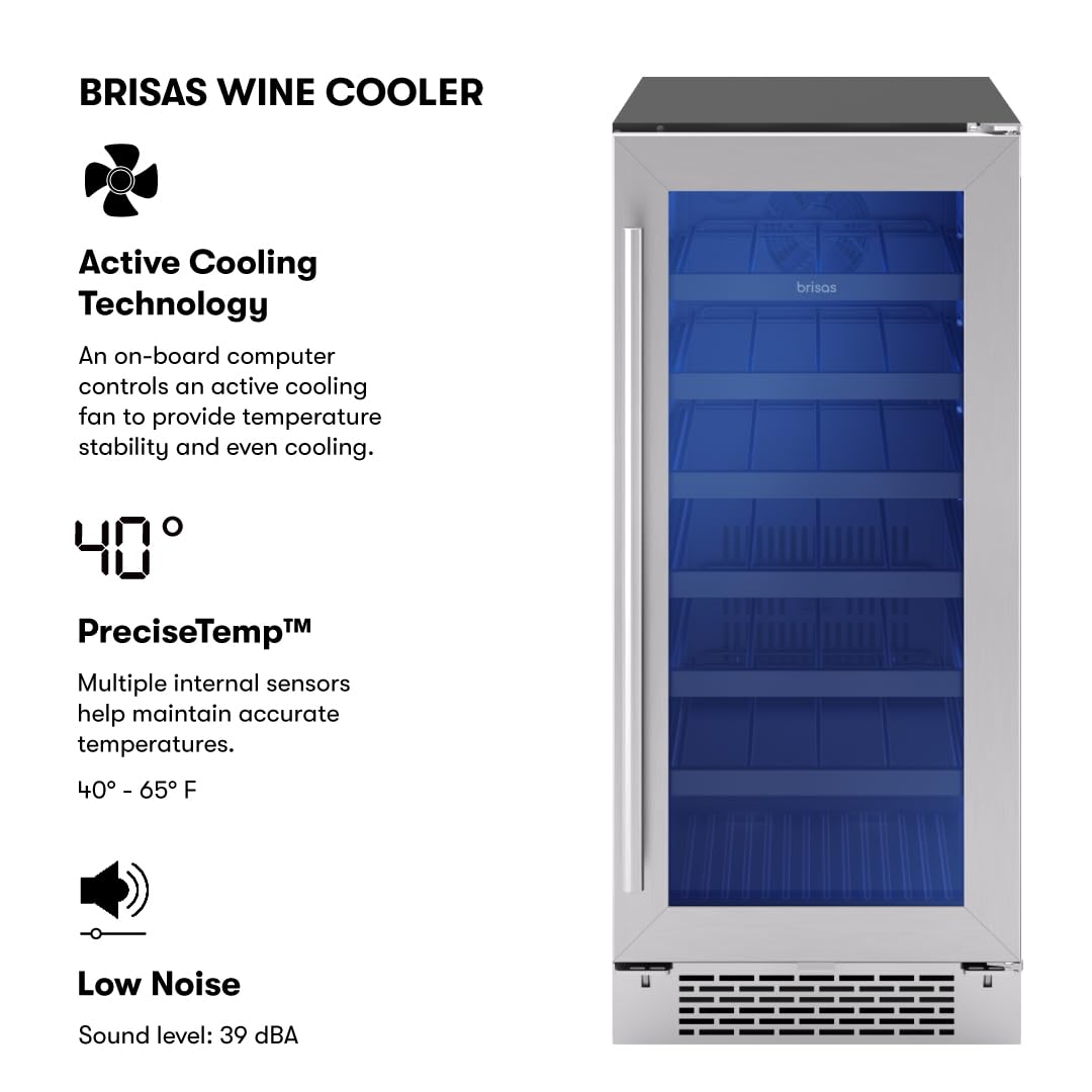 Zephyr Wine & Beverage Cooler with Stainless Steel