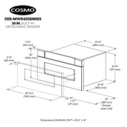COSMO 30 in. Microwave Drawer with Smart