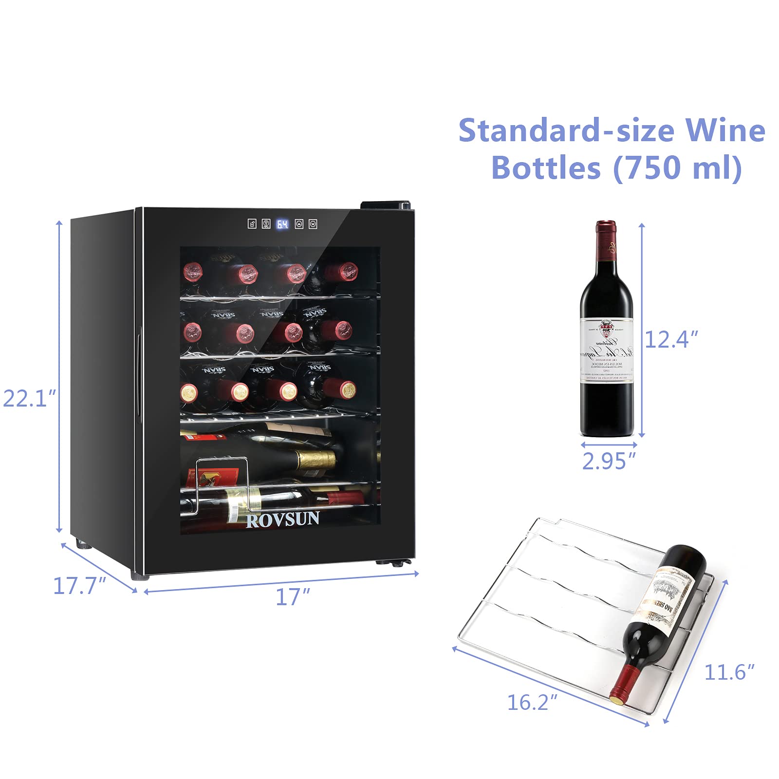 ROVSUN Wine & Beverage Cooler with Stainless Steel