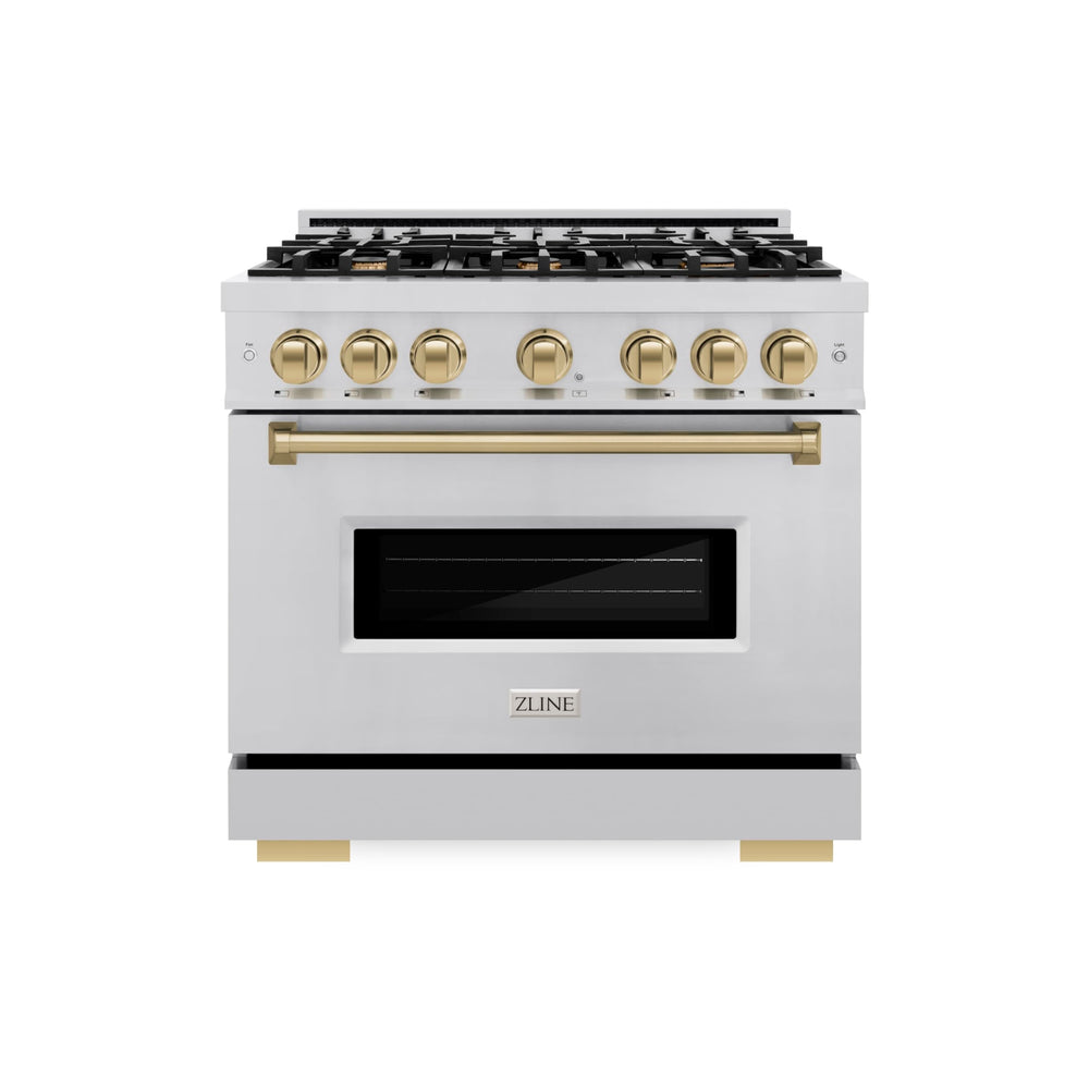 ZLINE 36 in. 5.2 cu. ft. Dual-Fuel Range with Stainless Steel