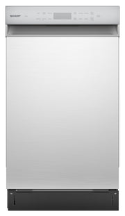 Sharp 18-Inch Built-In Dishwasher with Stainless Steel & Smart