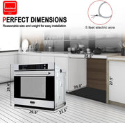 GASLAND 24 Inch 2.79 Cu.ft Built-In Wall Oven