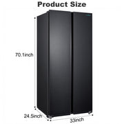 Iceblue 20.7 cu. ft. Side-by-Side Refrigerator with Stainless Steel
