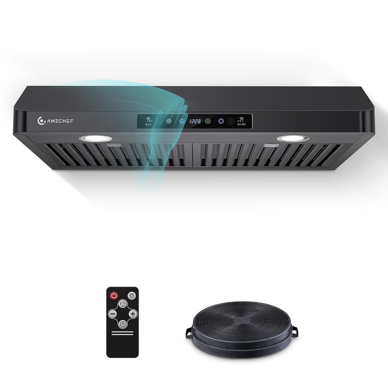 AMZCHEF 30in. 1050 CFM Dual-Motor Range Hood