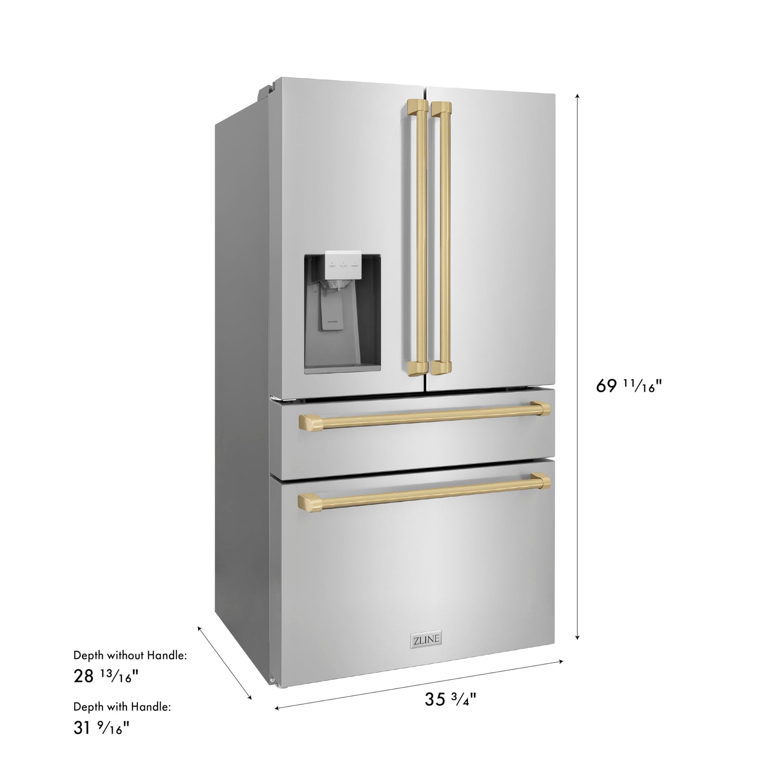 ZLINE 36 in. 15.0 cu. ft. Counter-Depth Refrigerator