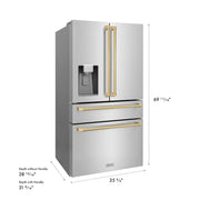 ZLINE 36 in. 15.0 cu. ft. Counter-Depth Refrigerator