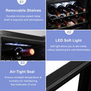 ROVSUN Wine & Beverage Cooler with Stainless Steel