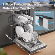 Midea 11 in. Built-In Dishwasher with Smart