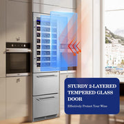 BODEGA 24 Inch Wine & Beverage Cooler with Stainless Steel & Smart