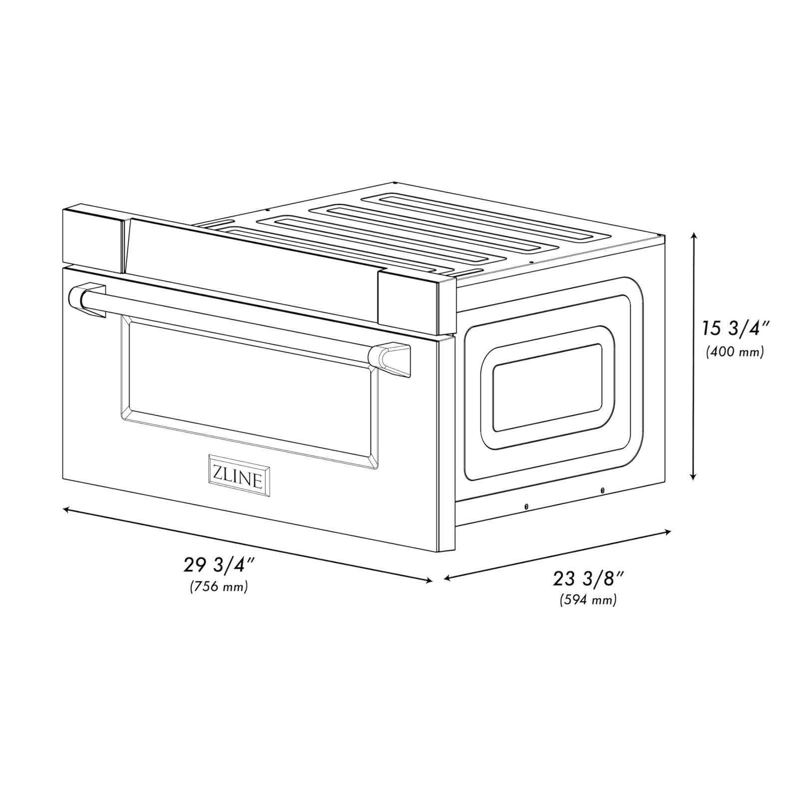 ZLINE 30 in. 1.2 cu. ft. Microwave Drawer with Stainless Steel