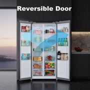 Iceblue 20.7 cu. ft. Side-by-Side Refrigerator with Stainless Steel