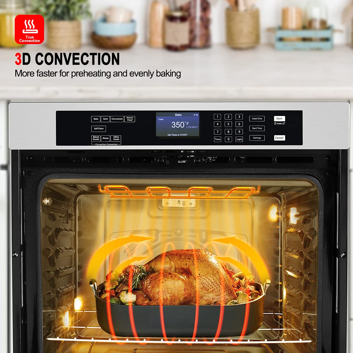 GASLAND 24 Inch 2.79 Cu.ft Built-In Wall Oven