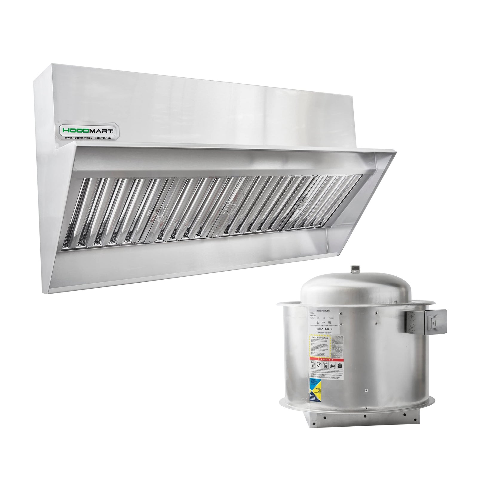 HOODMART 23 INCH 5000 CFM Commercial Backshelf Hood