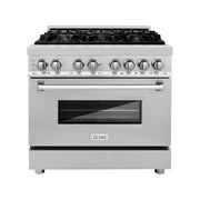 ZLINE 36 in. 4.6 cu. ft. Dual-Fuel Range with Stainless Steel
