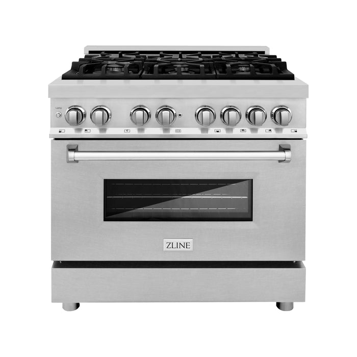 ZLINE 36 in. 4.6 cu. ft. Dual-Fuel Range with Stainless Steel