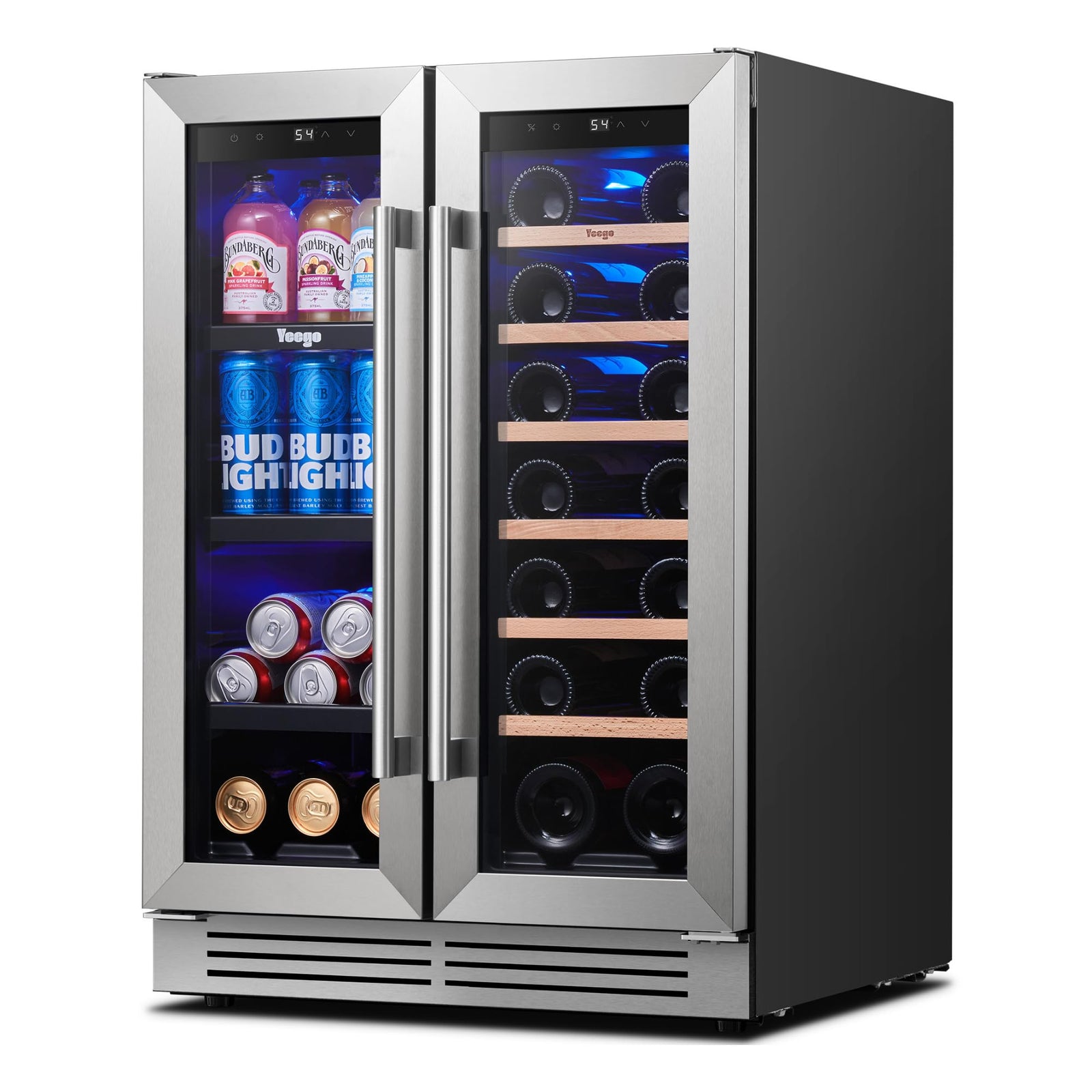 Yeego 34in. Wine & Beverage Cooler with Stainless Steel & Smart