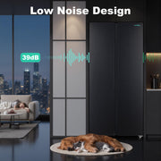 Iceblue 20.7 cu. ft. Side-by-Side Refrigerator with Stainless Steel