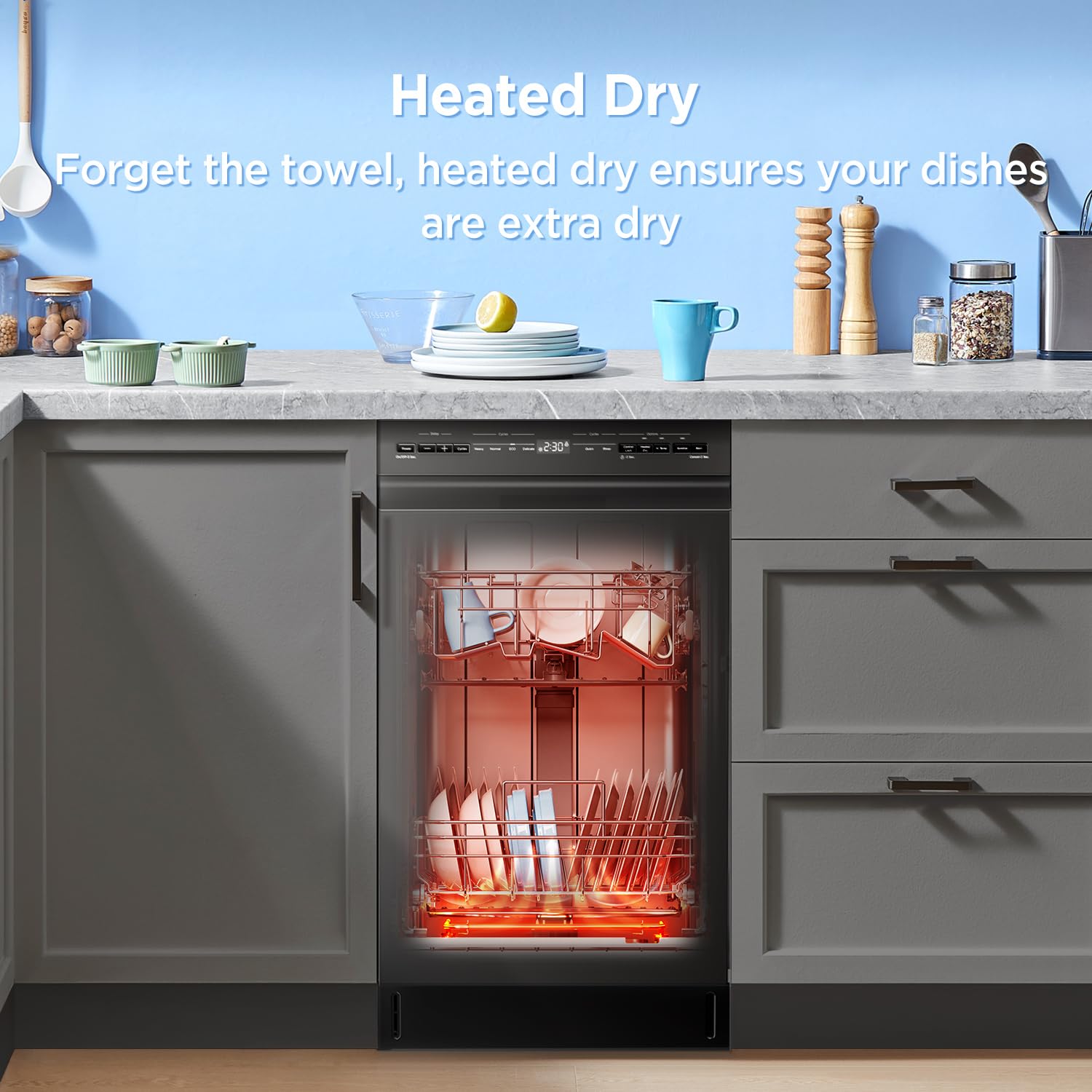 Midea 11 in. Built-In Dishwasher with Smart