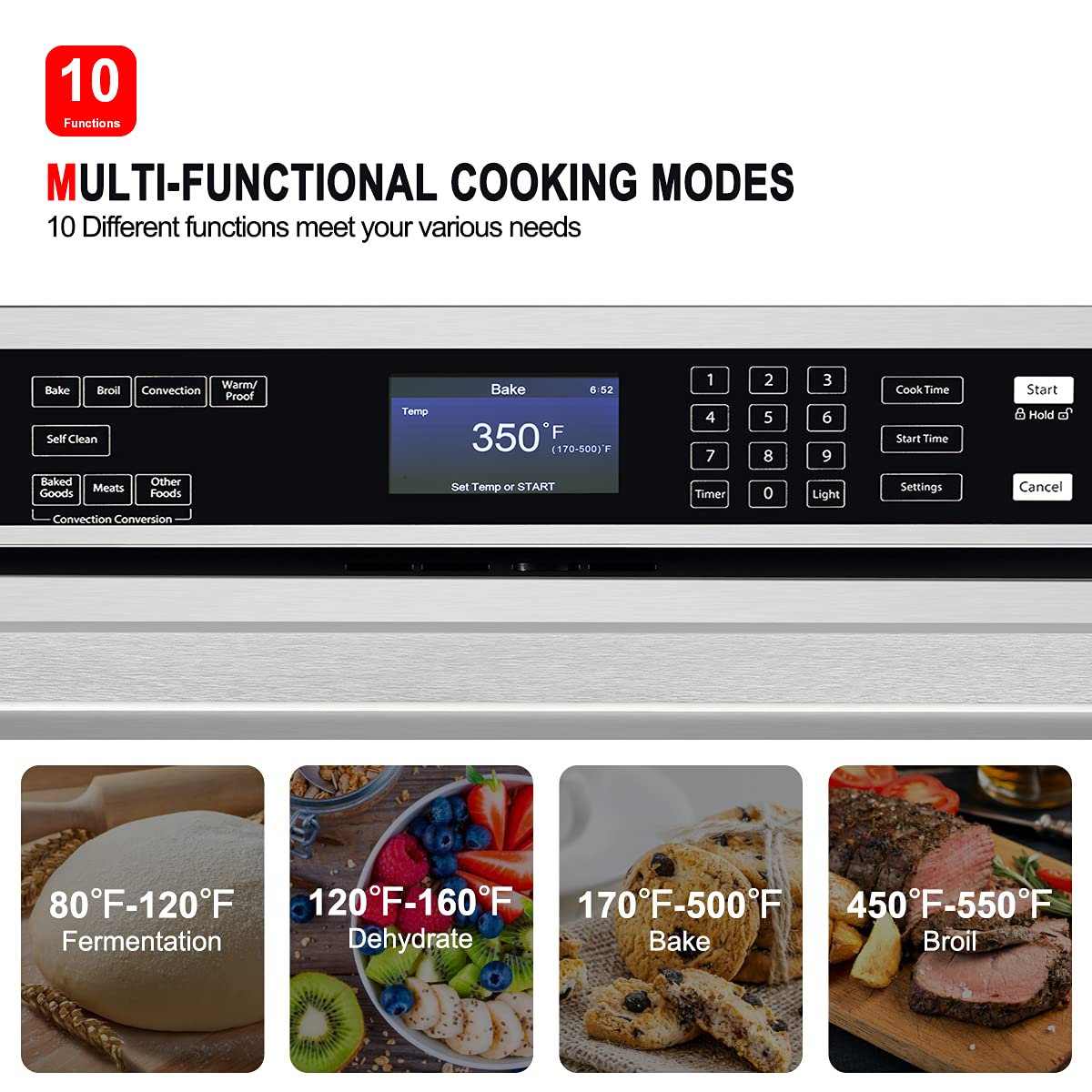 GASLAND 24 Inch 2.79 Cu.ft Built-In Wall Oven
