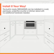 Sharp 17in. 1.2 Cu. Ft Microwave Drawer with Stainless Steel & Smart