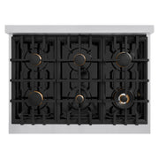 ZLINE 36 in. 5.2 cu. ft. Dual-Fuel Range with Stainless Steel