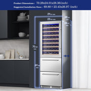 BODEGA 24 Inch Wine & Beverage Cooler with Stainless Steel & Smart