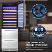 BODEGA 24 Inch Wine & Beverage Cooler with Stainless Steel & Smart