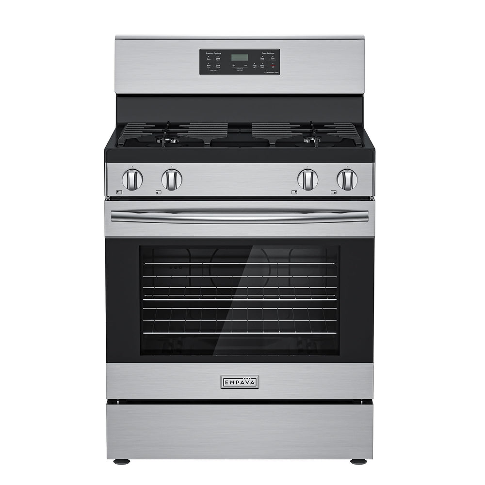 Empava 30in. 4.8 Cu.Ft Slide-In Gas Range with Stainless Steel