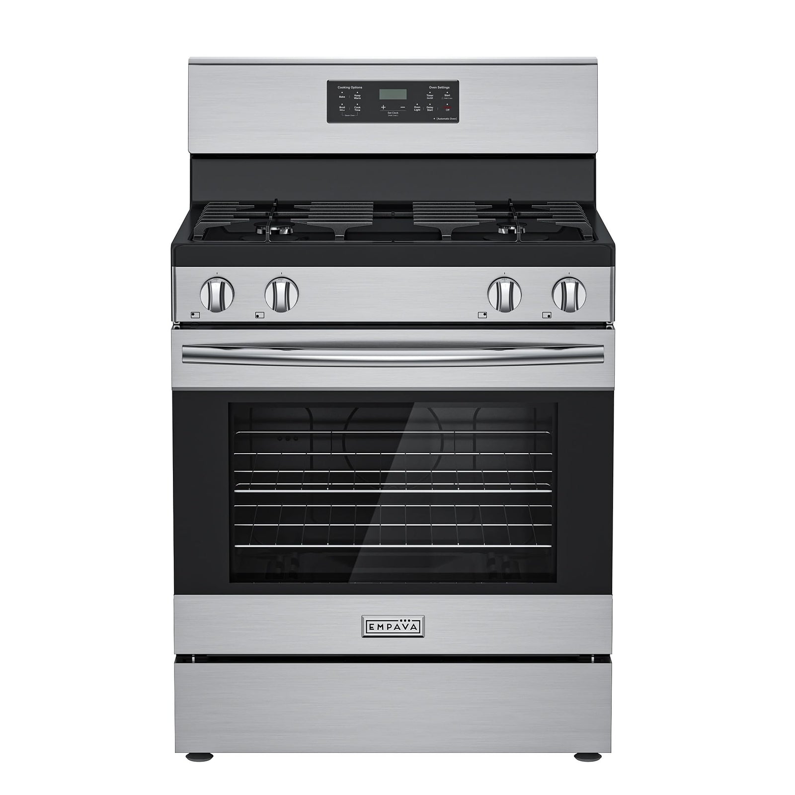 Empava 30in. 4.8 Cu.Ft Slide-In Gas Range with Stainless Steel