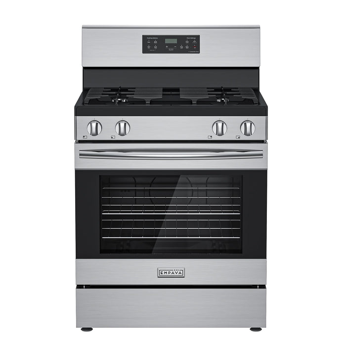 Empava 30in. 4.8 Cu.Ft Slide-In Gas Range with Stainless Steel