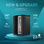 EUHOMY 3.0 cu. ft. Upright Freezer
