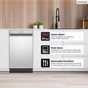 Sharp 18-Inch Built-In Dishwasher with Stainless Steel & Smart