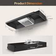 Zomagas 36 in. 280 CFM Under-Cabinet Range Hood with Stainless Steel