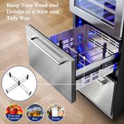 BODEGA 24 Inch Wine & Beverage Cooler with Stainless Steel & Smart
