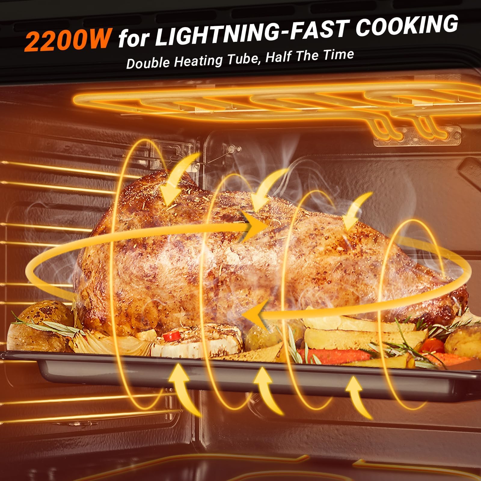 AMZCHEF 24in. 2.5 cu. ft. Built-In Wall Oven