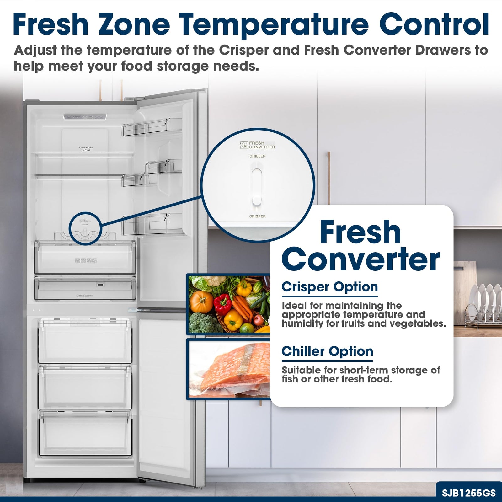 Sharp 24 Inch 4.2 cu. ft.. Counter-Depth Refrigerator