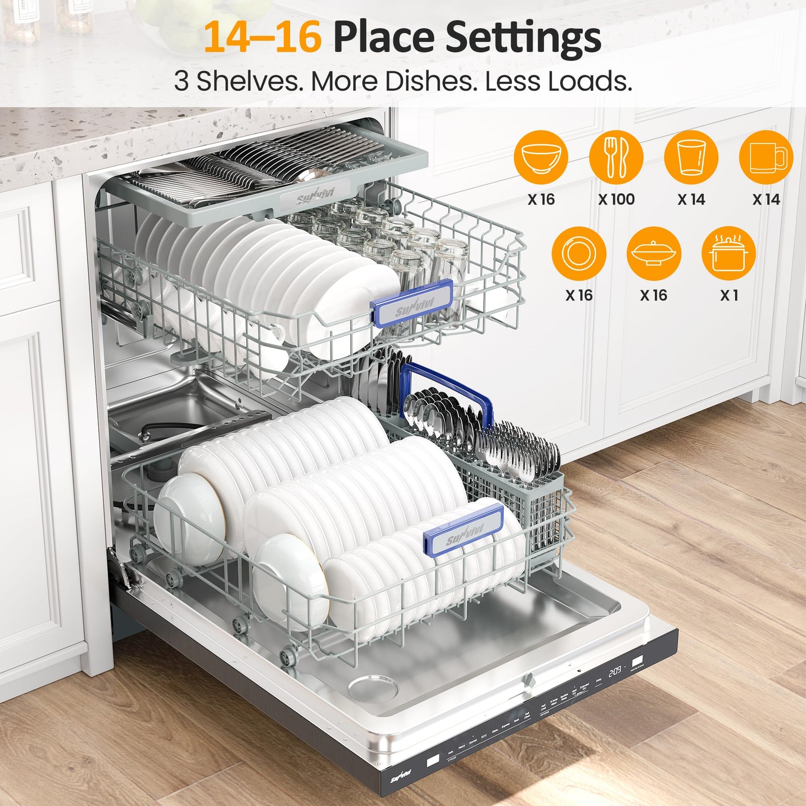 SUNVIVIPRO 24in. Built-In Dishwasher