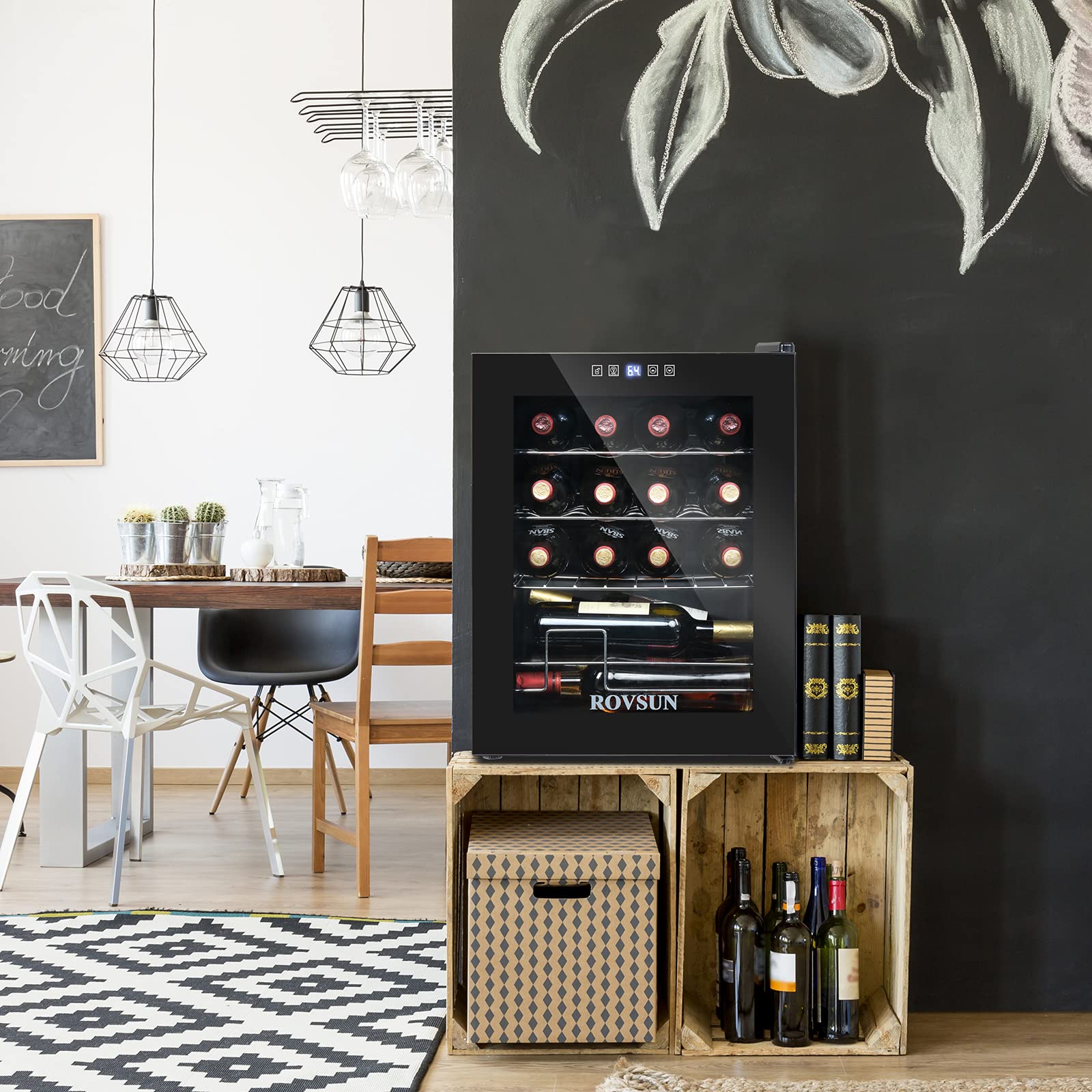ROVSUN Wine & Beverage Cooler with Stainless Steel
