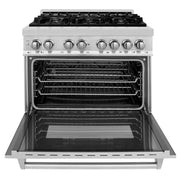 ZLINE 36 in. 4.6 cu. ft. Dual-Fuel Range with Stainless Steel