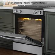 Empava 30in. 4.8 Cu.Ft Slide-In Gas Range with Stainless Steel